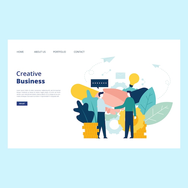 Creative Business Web Page Vector