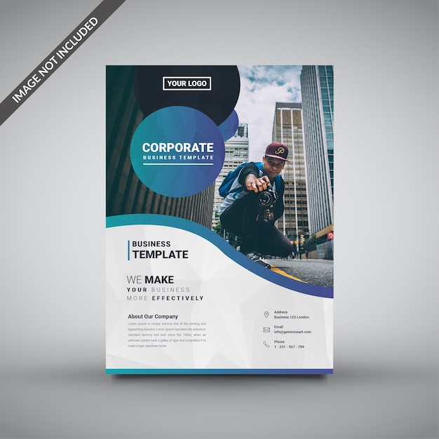 Creative corporate low poly flyer template