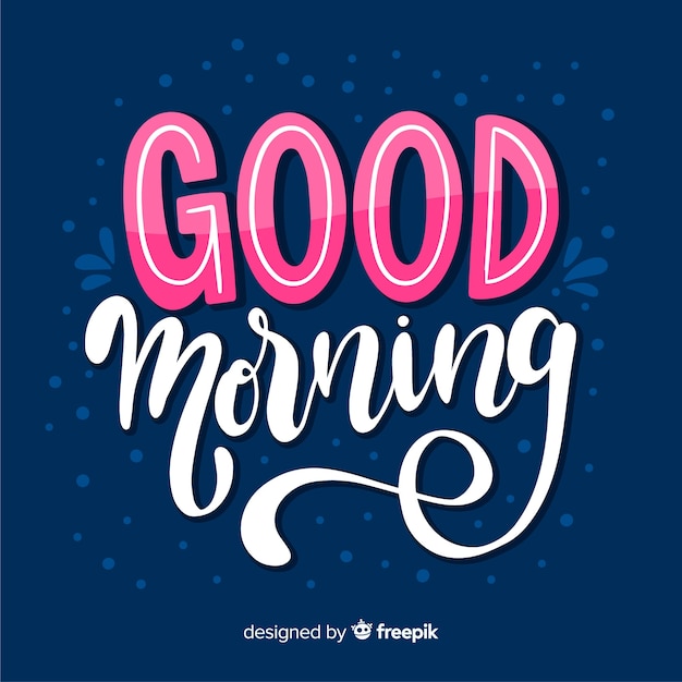 Creative good morning lettering background