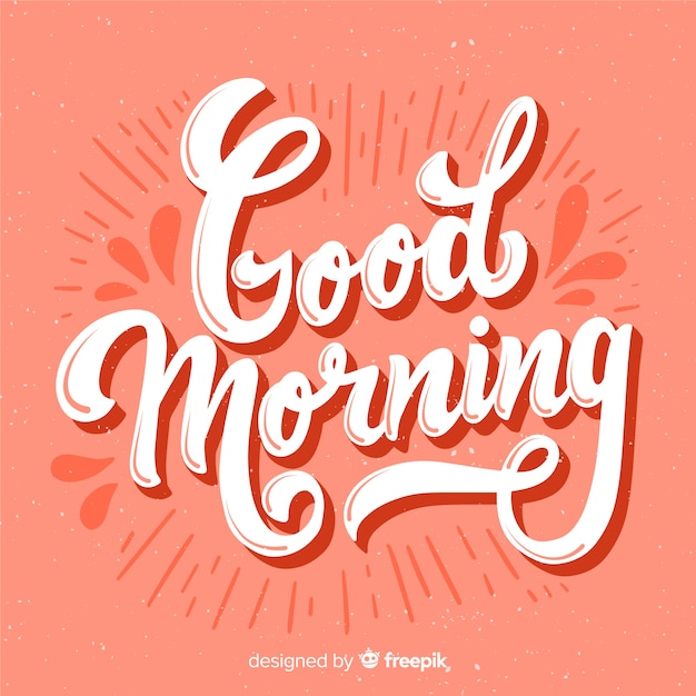 Creative good morning lettering background