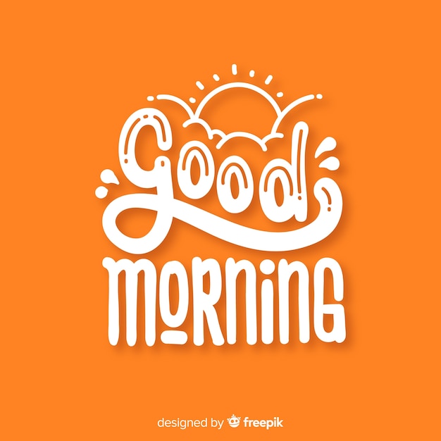 Creative good morning lettering illustration