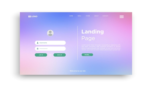 Vector creative gradient background for a clean login experience