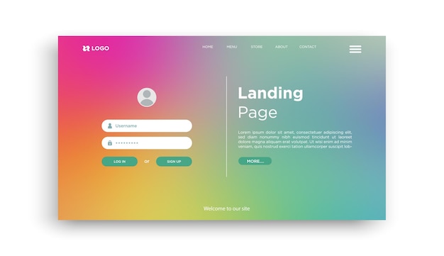 Vector creative gradient background for a clean login experience