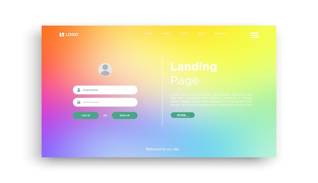 Vector creative gradient background for a clean login experience