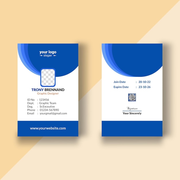 Vector creative id card design