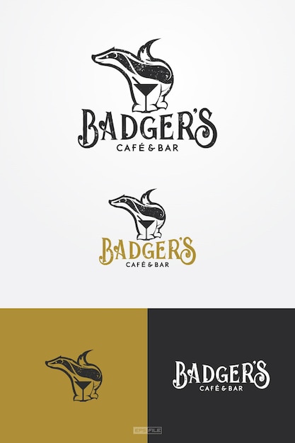 Creative logo badger's with abstract icon