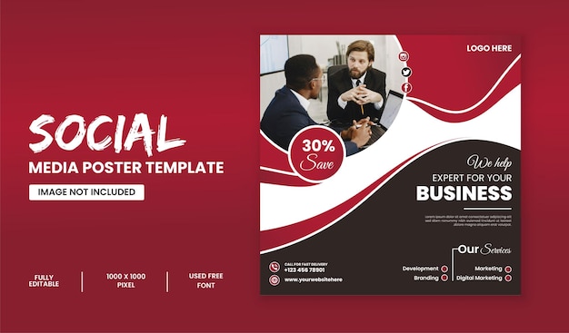 Creative modern business social media post design template