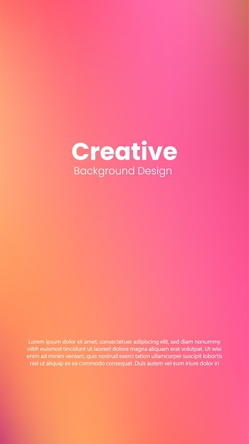 Creative modern color gradient background design template