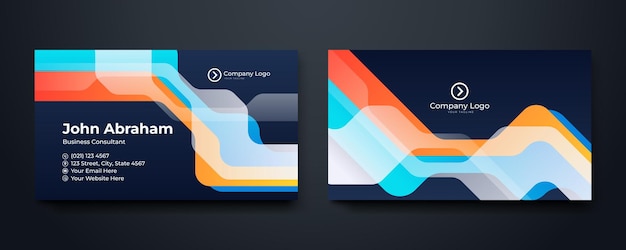 Vector creative and professional business card design clean visiting card contact card and name card design template