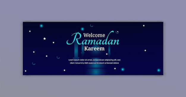 Creative ramadan kareem social media cover banner template