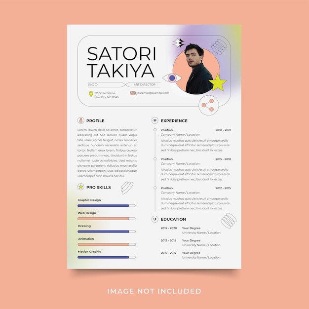 Creative resume design template