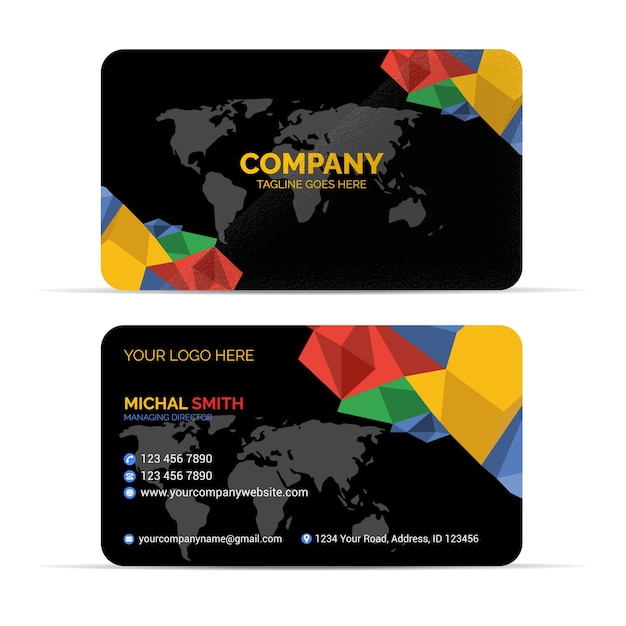 Vector creative vector design template of business card for business corporate company business templat