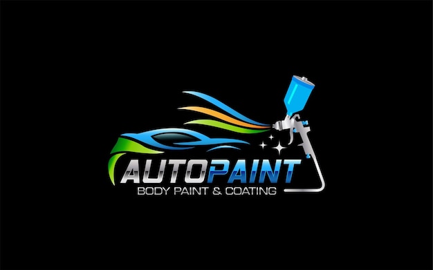 Vector creative vector graphic of custom automotive paint colors logo design