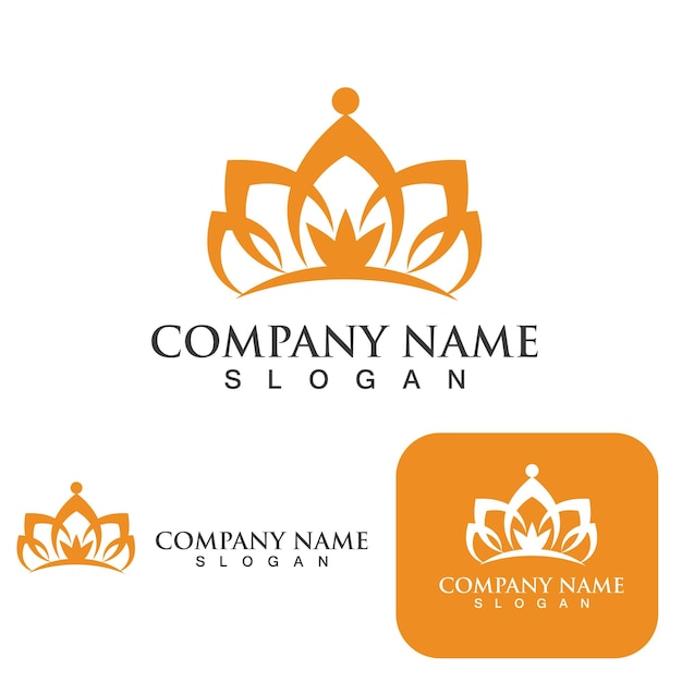 Crown Logo Template vector icon illustration design