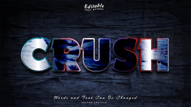 crush editable text effect