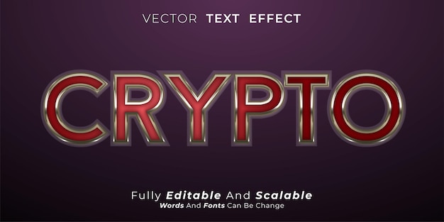 Crypto text effect Editable 3d text style