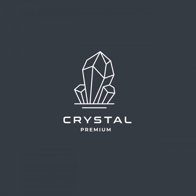 Vector crystal gem or diamond jewelry logo