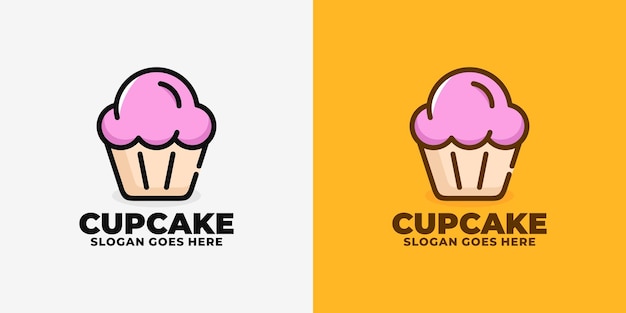 Cupcake logo design vector