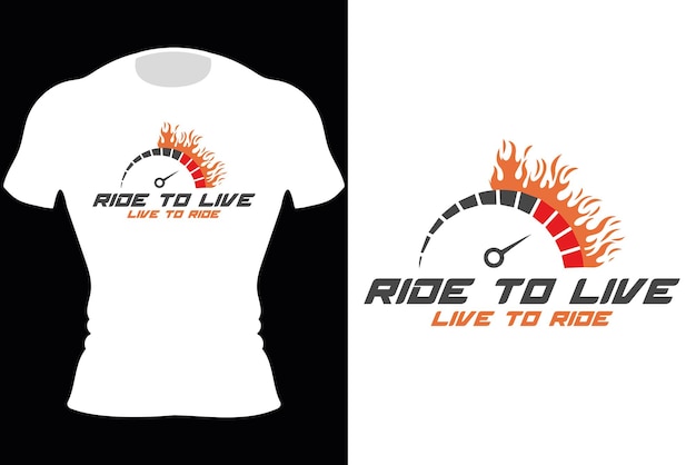 Custom Motors.Crazy Biker.Crazy Squad Biker. Ride to Live Live to Ride. Motorcycle T-Shirt Design