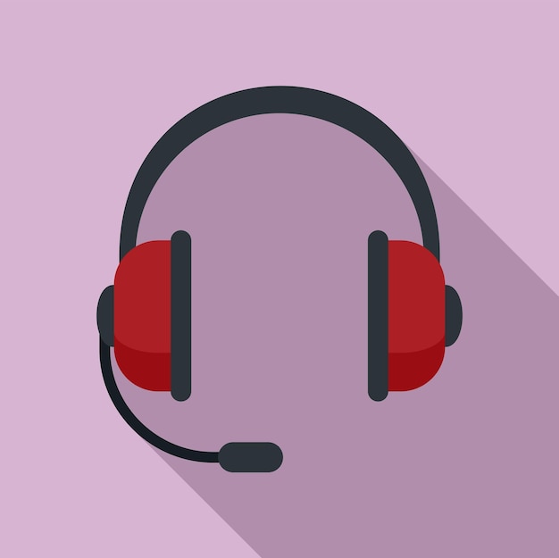 Customer headset icon Flat illustration of customer headset vector icon for web design