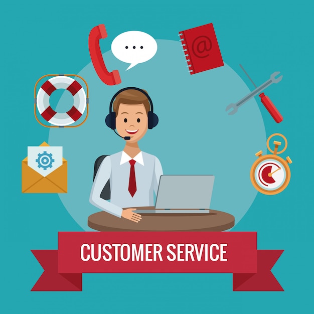 Customer service agents concept