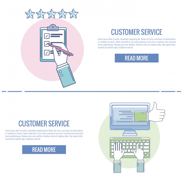 Customer service and support infographic concept 