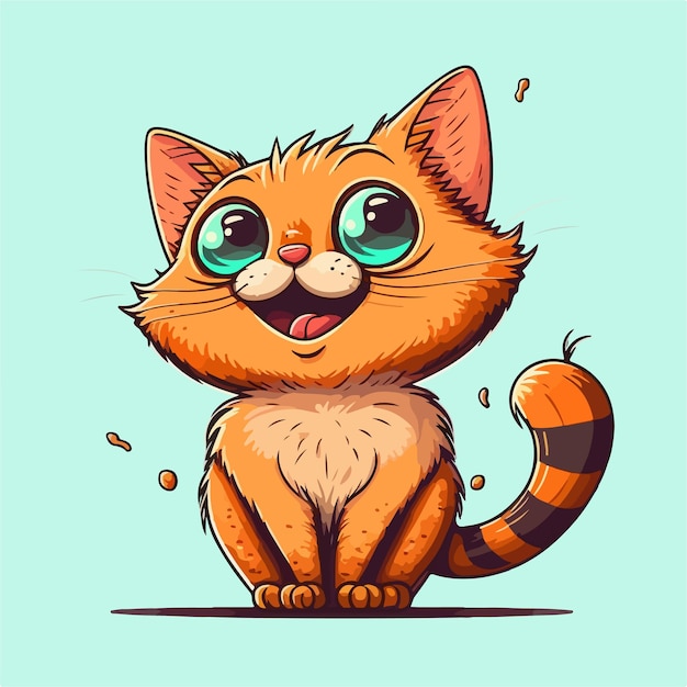 Cute baby cat illustration Cartoon