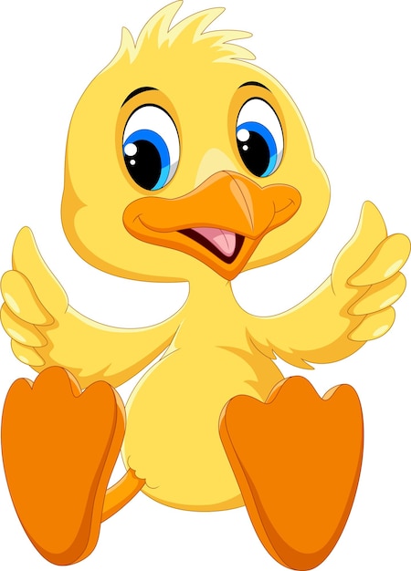 Cute baby duck cartoon