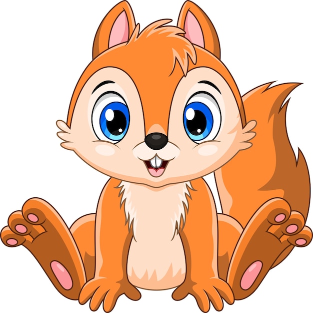 Cute baby squirrel cartoon