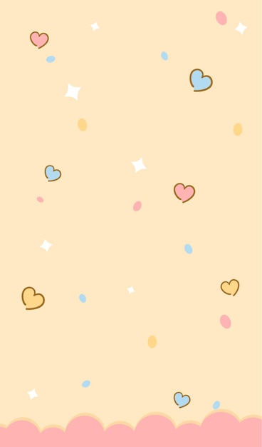 Vector cute background purple hearts vector