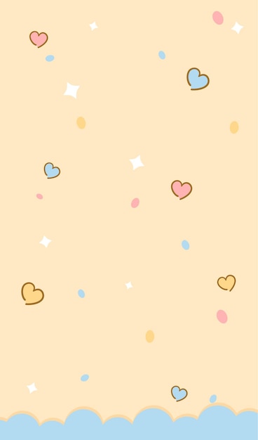 Vector cute background purple hearts vector