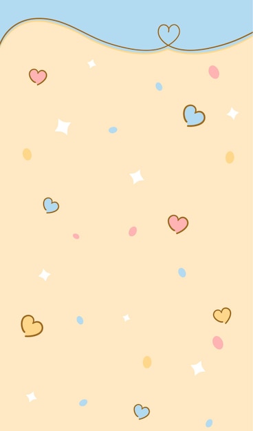 Vector cute background with hearts vector