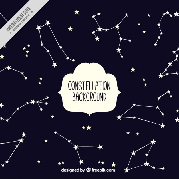 Vector cute background with stars and constellations