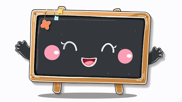 Vector cute cartoon chalkboard sticker vector