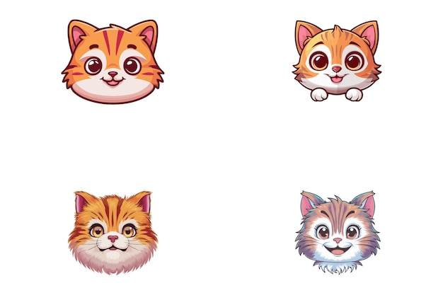 cute cat icon vector image