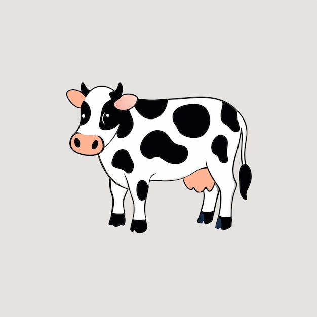 Vector cute cow vector illustration