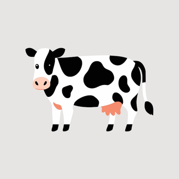 Vector cute cow vector illustration