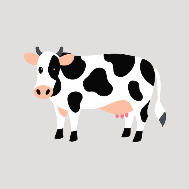 Vector cute cow vector illustration