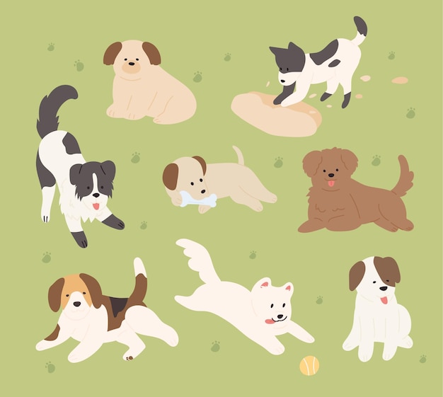 Vector cute dog illustration