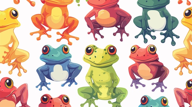 Cute Frog Seamless Pattern for Kids