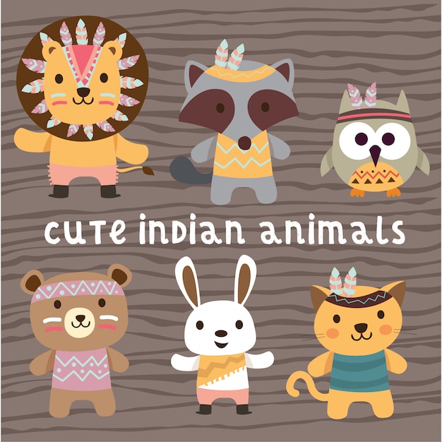 Cute Indian Native American Animals