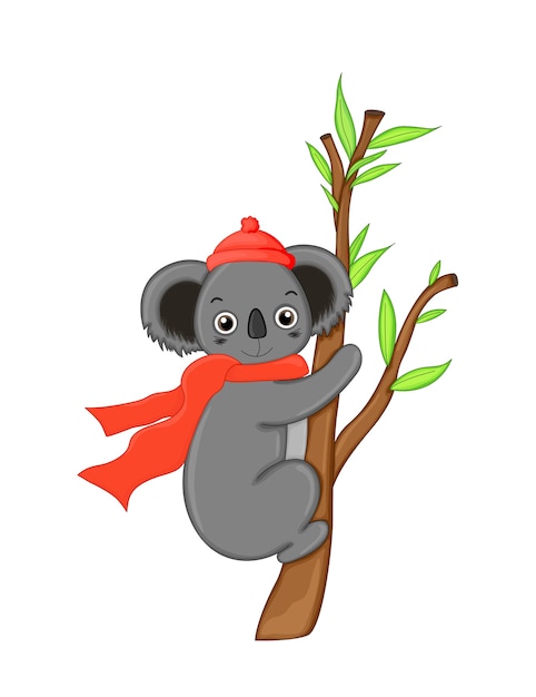 Cute koala. Cartoon  illustration.