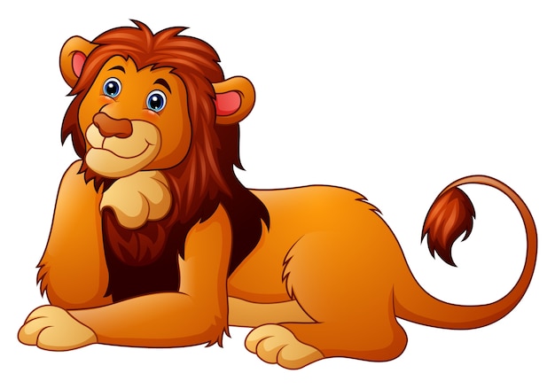 Cute lion cartoon