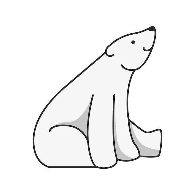 cute polar bear sitting