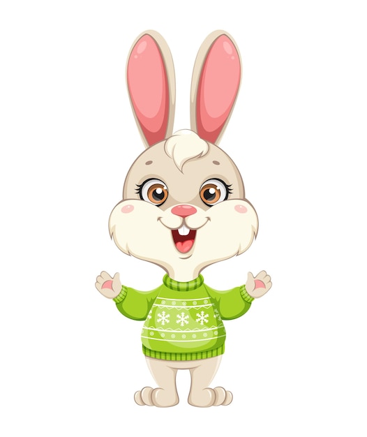 Cute Rabbit cartoon character Funny bunny