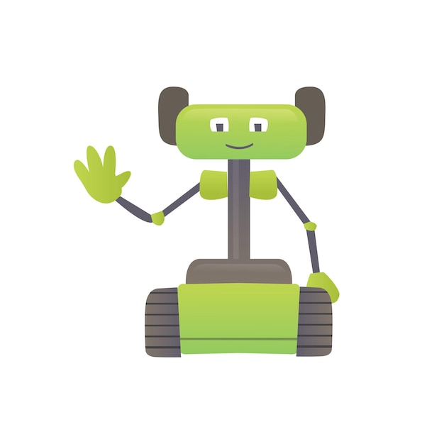 Cute Robot vectoor illustration in cartoon style