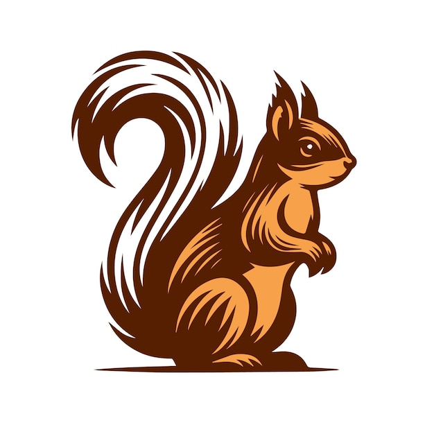 Vector cute squirrel cartoon vector vintage t sahirt design