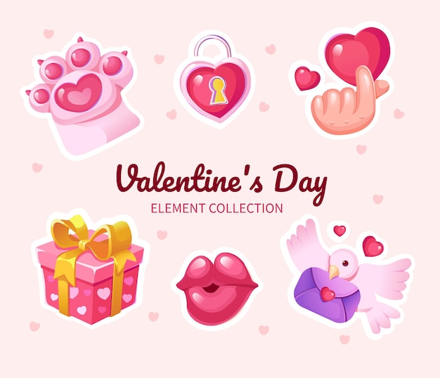 Cute stickers for Valentine's Day