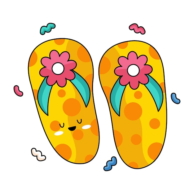 Cute Summer Sticker Flip Flop