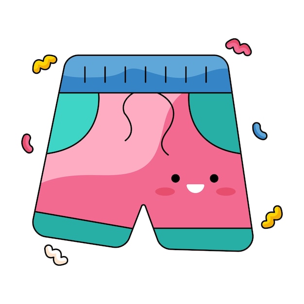 Cute Summer Sticker Short